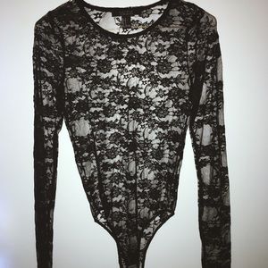 Floral lace bodysuit